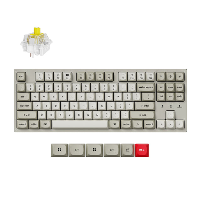 Keychron C1 Pro 8K QMK Bedraad Aangepast Mechanisch Toetsenbord (US ANSI-indeling)