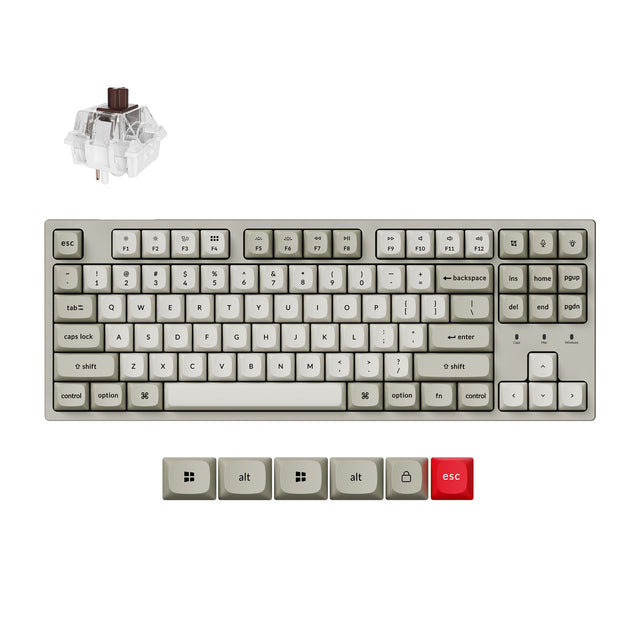 Keychron C1 Pro 8K QMK Bedraad Aangepast Mechanisch Toetsenbord (US ANSI-indeling)