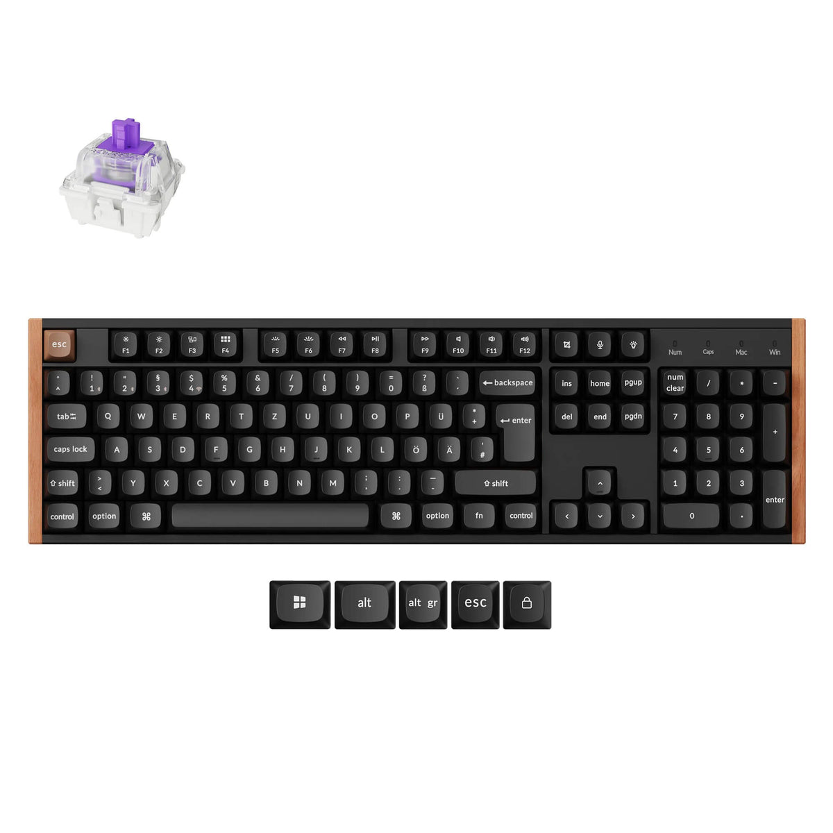 Keychron K10 HE draadloos mechanisch toetsenbord met magnetische switches, ISO-indeling collectie