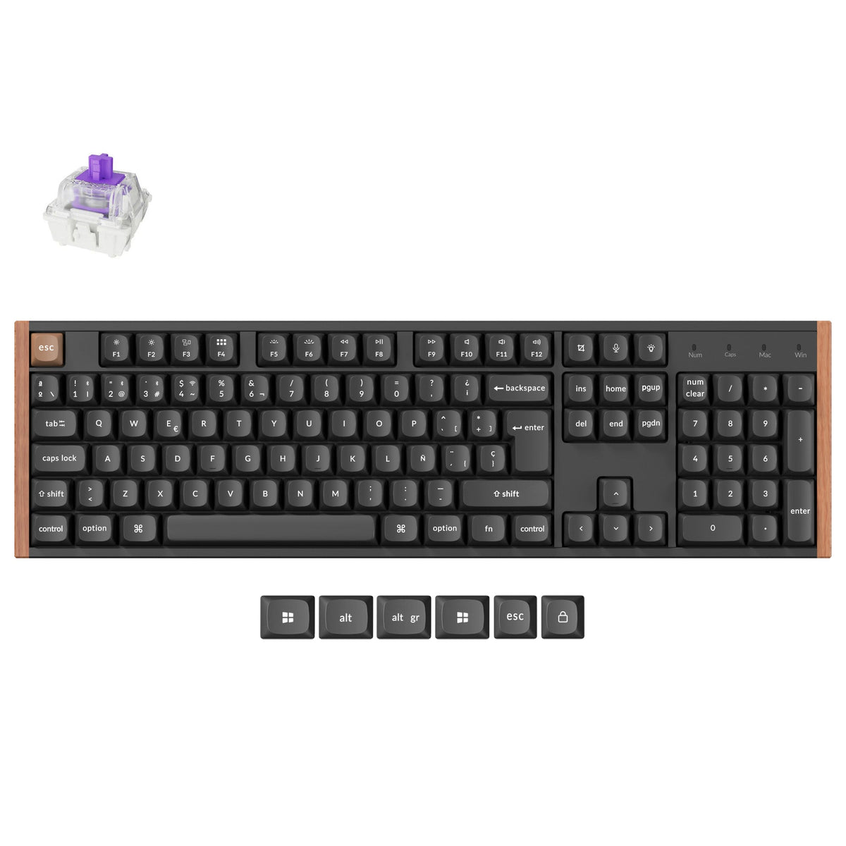 Keychron K10 HE draadloos mechanisch toetsenbord met magnetische switches, ISO-indeling collectie