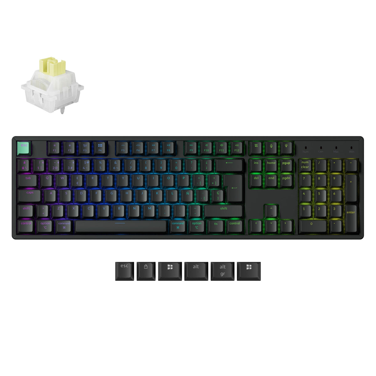 Keychron K10 HE draadloos mechanisch toetsenbord met magnetische switches, ISO-indeling collectie