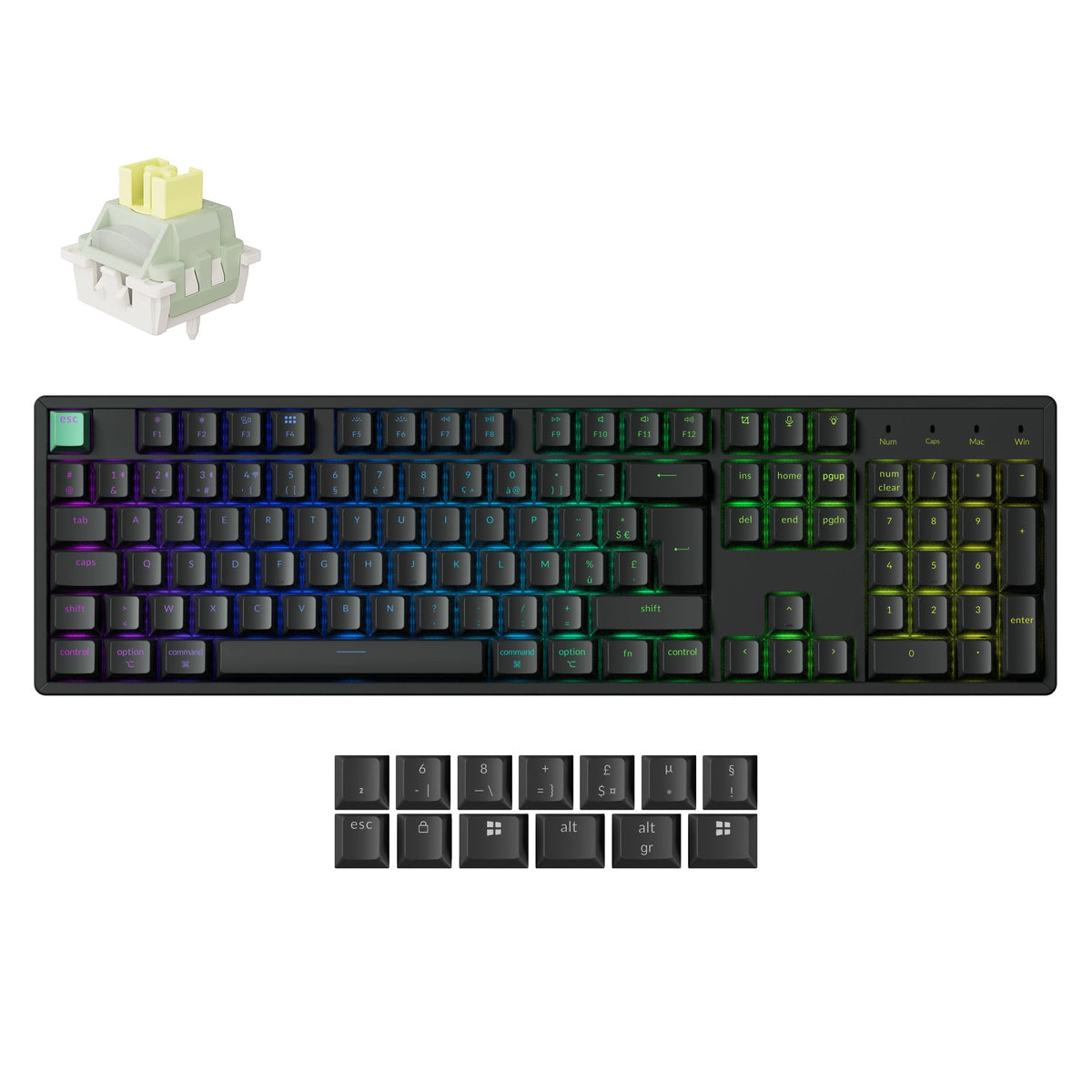 Keychron K10 HE draadloos mechanisch toetsenbord met magnetische switches, ISO-indeling collectie