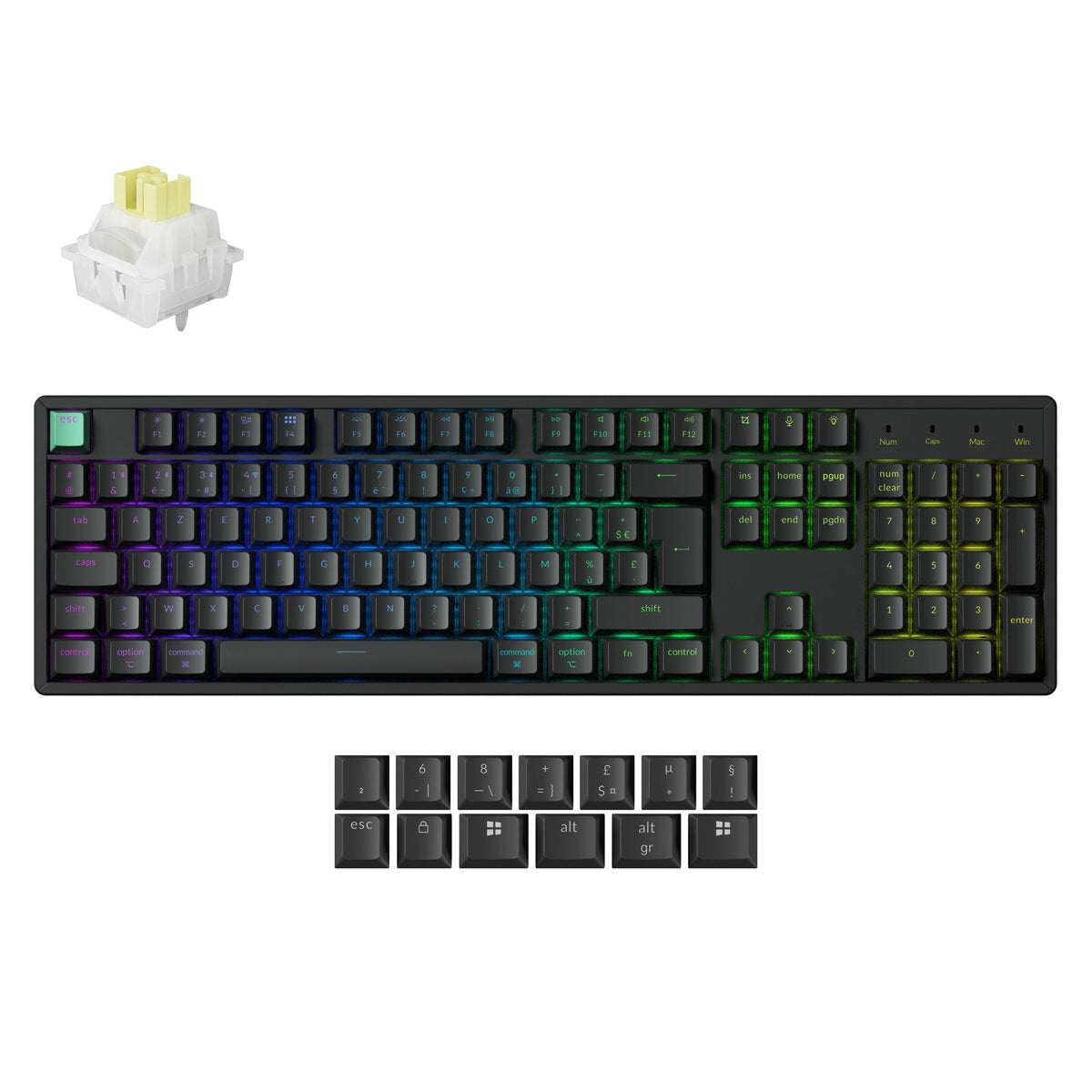 Keychron K10 HE draadloos mechanisch toetsenbord met magnetische switches, ISO-indeling collectie