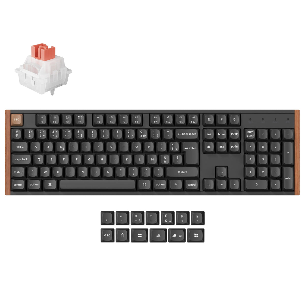Keychron K10 HE draadloos mechanisch toetsenbord met magnetische switches, ISO-indeling collectie