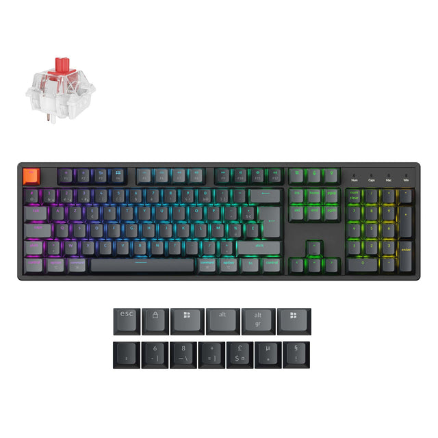 Keychron K10 QMK Draadloos Mechanisch Toetsenbord ISO-indeling - (Versie 2)