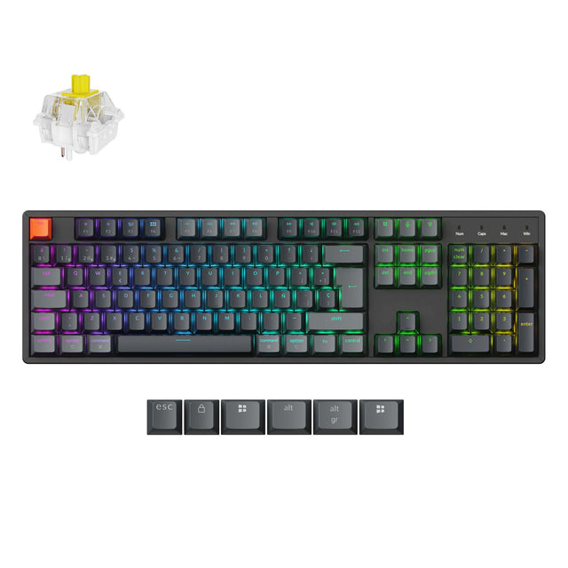 Keychron K10 QMK Draadloos Mechanisch Toetsenbord ISO-indeling - (Versie 2)