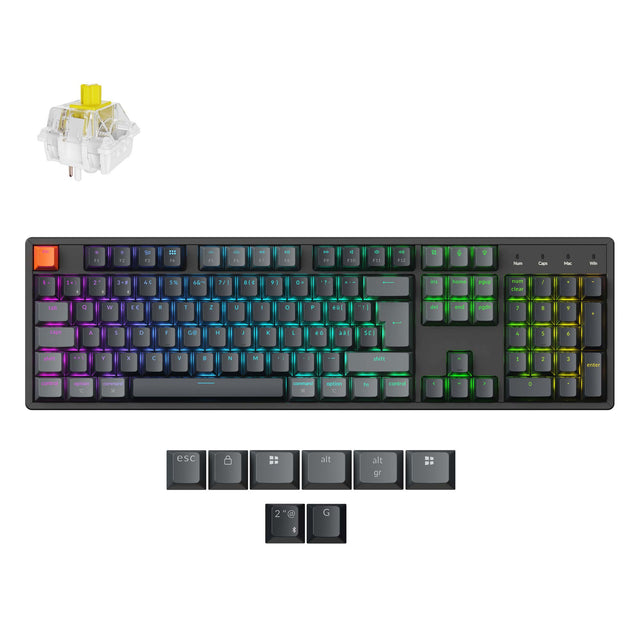 Keychron K10 QMK Draadloos Mechanisch Toetsenbord ISO-indeling - (Versie 2)