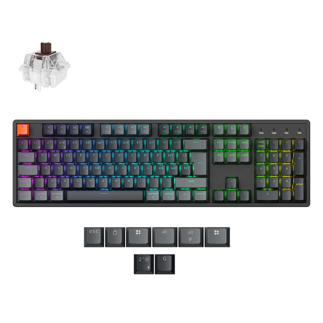 Keychron K10 QMK Draadloos Mechanisch Toetsenbord ISO-indeling - (Versie 2)