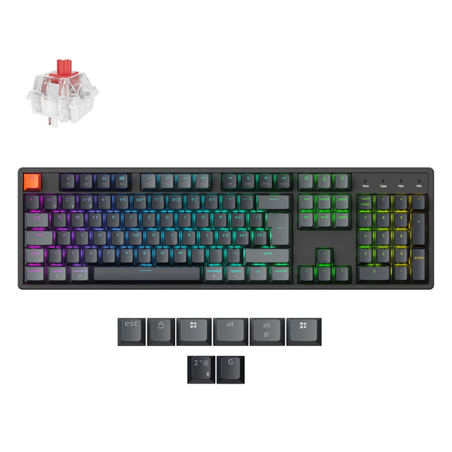 Keychron K10 QMK Draadloos Mechanisch Toetsenbord ISO-indeling - (Versie 2)