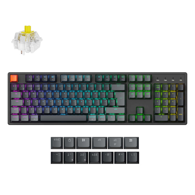 Keychron K10 QMK Draadloos Mechanisch Toetsenbord ISO-indeling - (Versie 2)