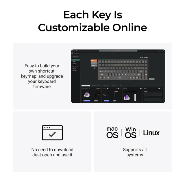 Keychron K2 HE Wireless Magnetic Switch Custom Keyboard - Resin Edition (US ANSI Layout)
