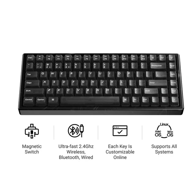 Keychron K2 HE Wireless Magnetic Switch Custom Keyboard - Resin Edition (US ANSI Layout)