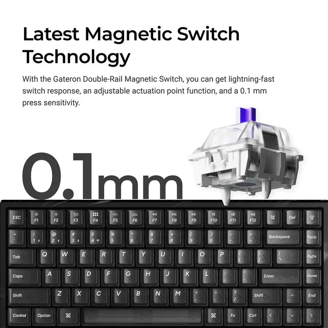 Keychron K2 HE Wireless Magnetic Switch Custom Keyboard - Resin Edition (US ANSI Layout)