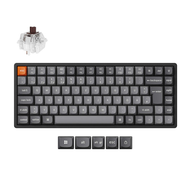 Keychron K2 Max QMK Draadloos Mechanisch Toetsenbord ISO-indeling Collectie