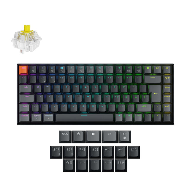 Keychron K2 QMK Draadloos Mechanisch Toetsenbord ISO-indeling - Versie 3