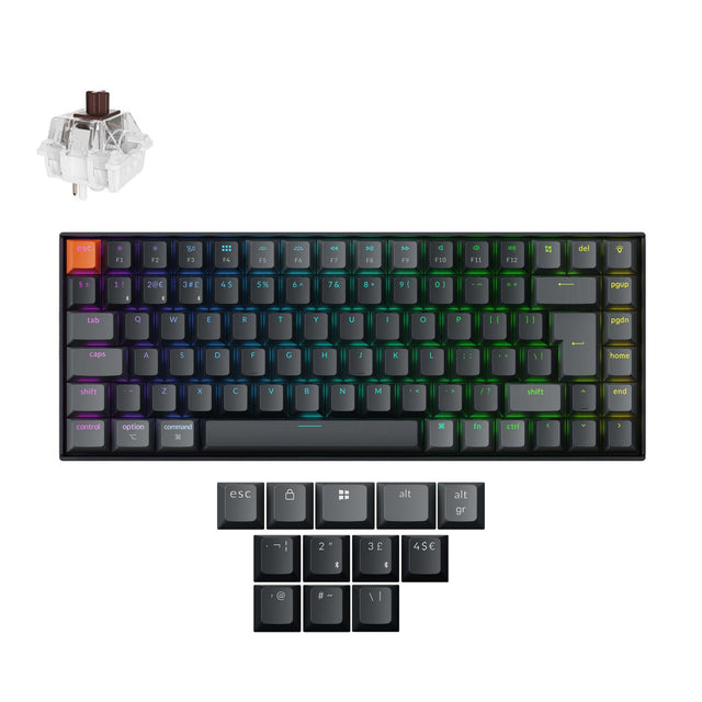 Keychron K2 QMK Draadloos Mechanisch Toetsenbord ISO-indeling - Versie 3