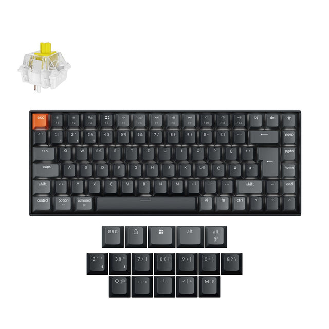 Keychron K2 QMK Draadloos Mechanisch Toetsenbord ISO-indeling - Versie 3