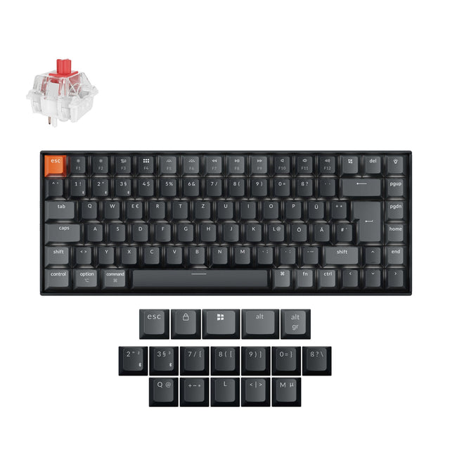 Keychron K2 QMK Draadloos Mechanisch Toetsenbord ISO-indeling - Versie 3