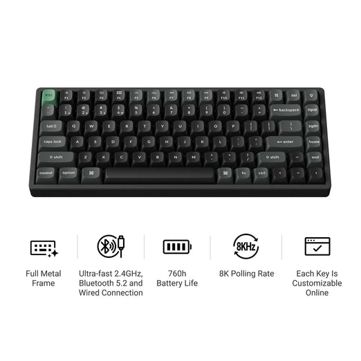 Keychron K2 Ultra 8K Draadloos Aangepast Mechanisch Toetsenbord (US ANSI Indeling)