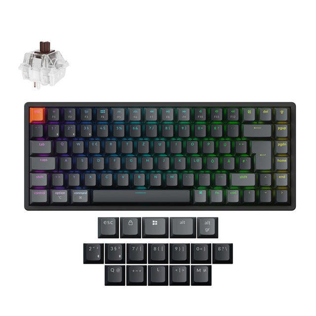 Keychron K2 QMK Draadloos Mechanisch Toetsenbord ISO-indeling - Versie 3