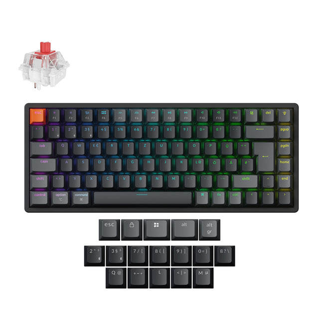 Keychron K2 QMK Draadloos Mechanisch Toetsenbord ISO-indeling - Versie 3