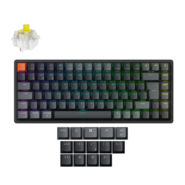 Keychron K2 QMK Draadloos Mechanisch Toetsenbord ISO-indeling - Versie 3