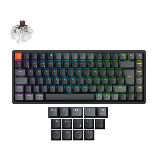 Keychron K2 QMK Draadloos Mechanisch Toetsenbord ISO-indeling - Versie 3