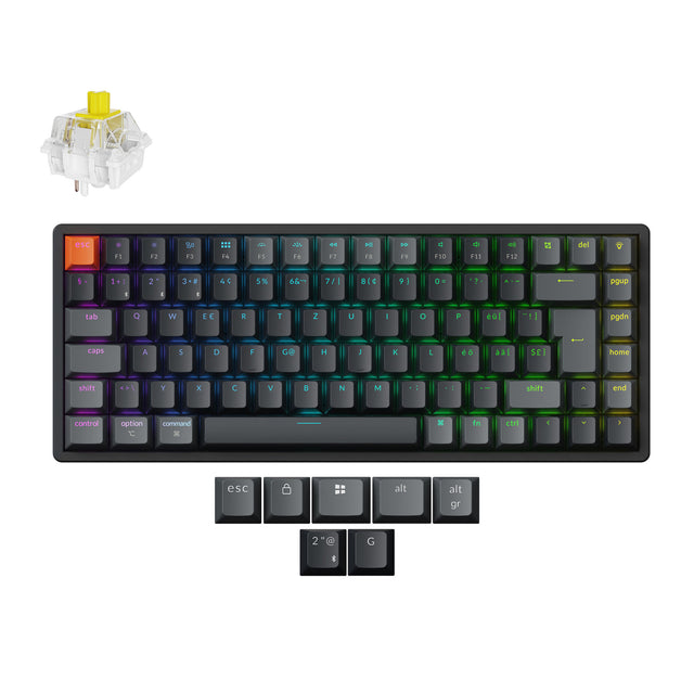 Keychron K2 QMK Draadloos Mechanisch Toetsenbord ISO-indeling - Versie 3