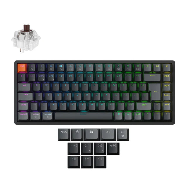 Keychron K2 QMK Draadloos Mechanisch Toetsenbord ISO-indeling - Versie 3