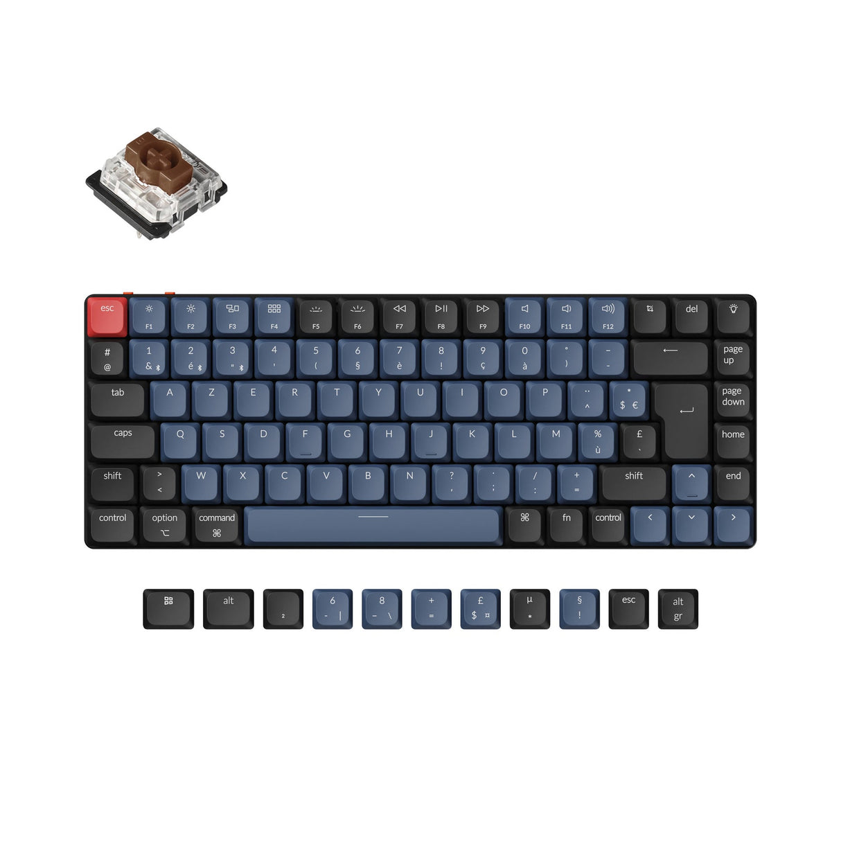 Keychron K3 Pro QMK/VIA Draadloos mechanisch toetsenbord ISO Layout-collectie