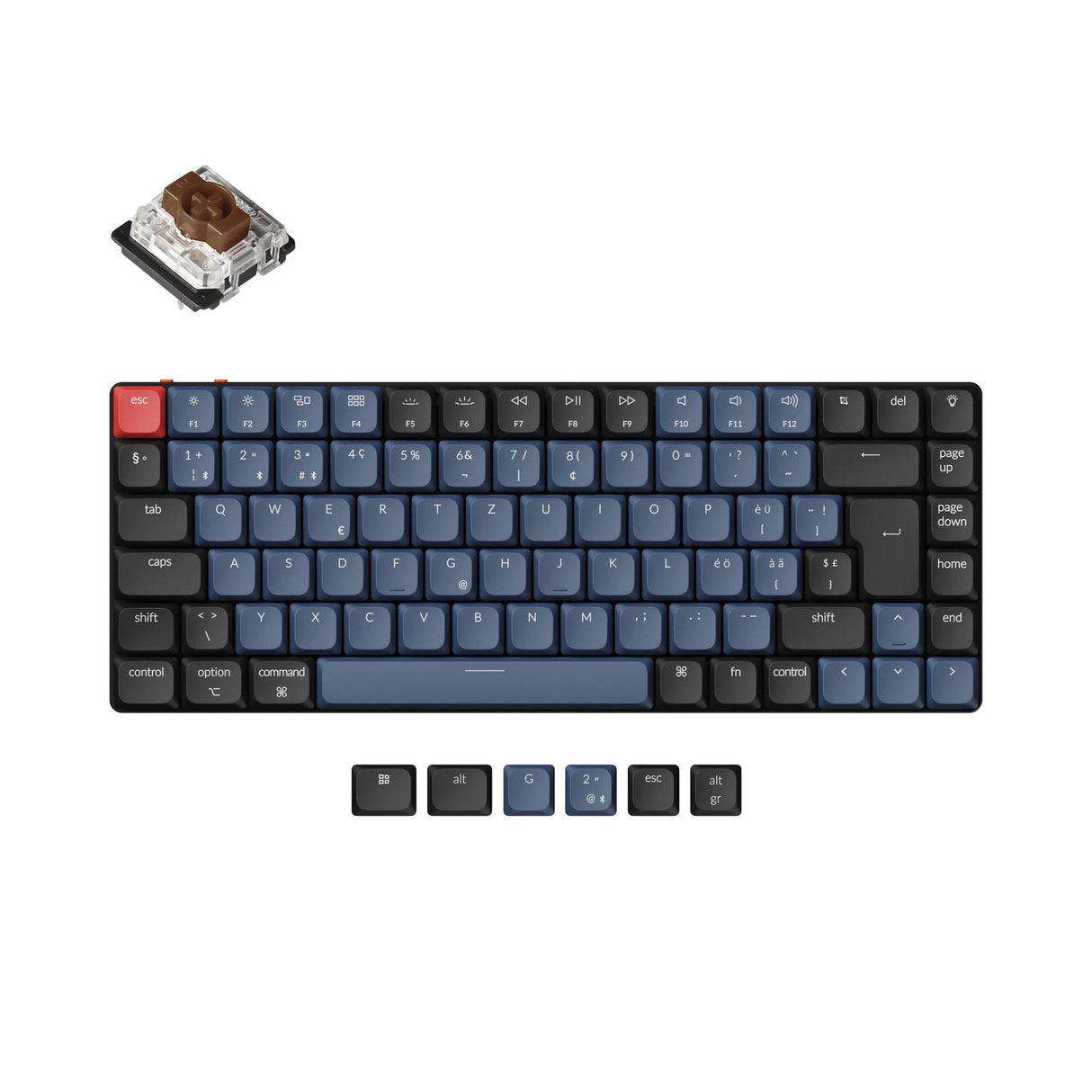 Keychron K3 Pro QMK/VIA Draadloos mechanisch toetsenbord ISO Layout-collectie