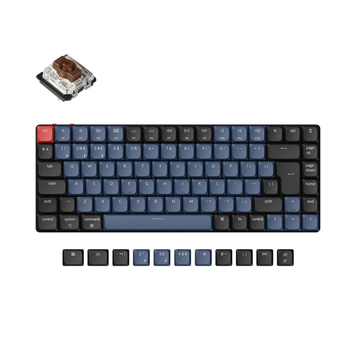 Keychron K3 Pro QMK/VIA Draadloos mechanisch toetsenbord ISO Layout-collectie