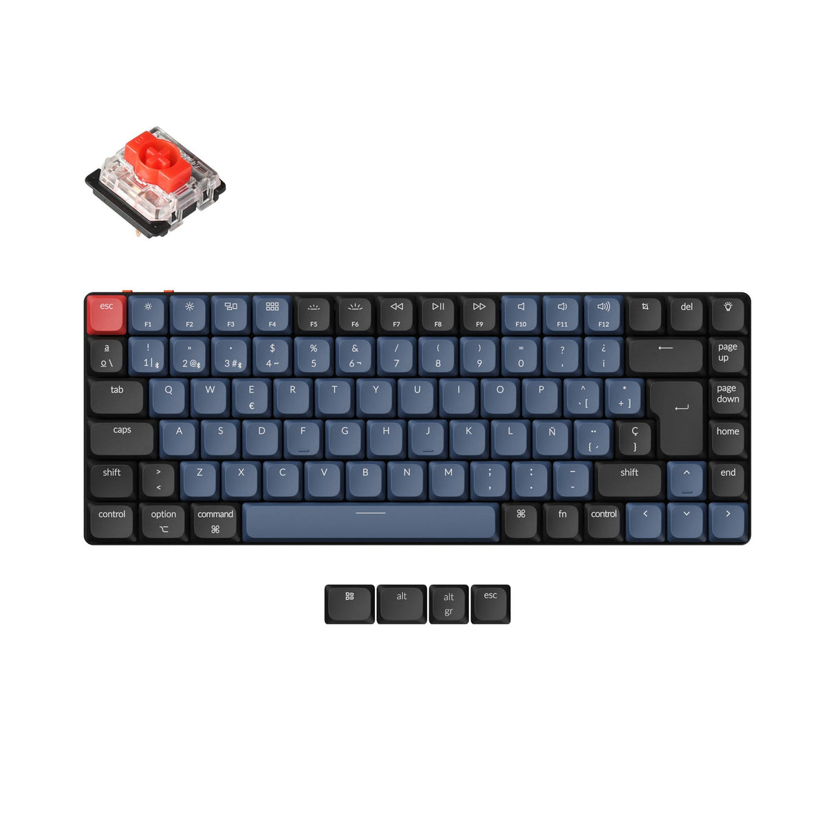 Keychron K3 Pro QMK/VIA Draadloos mechanisch toetsenbord ISO Layout-collectie