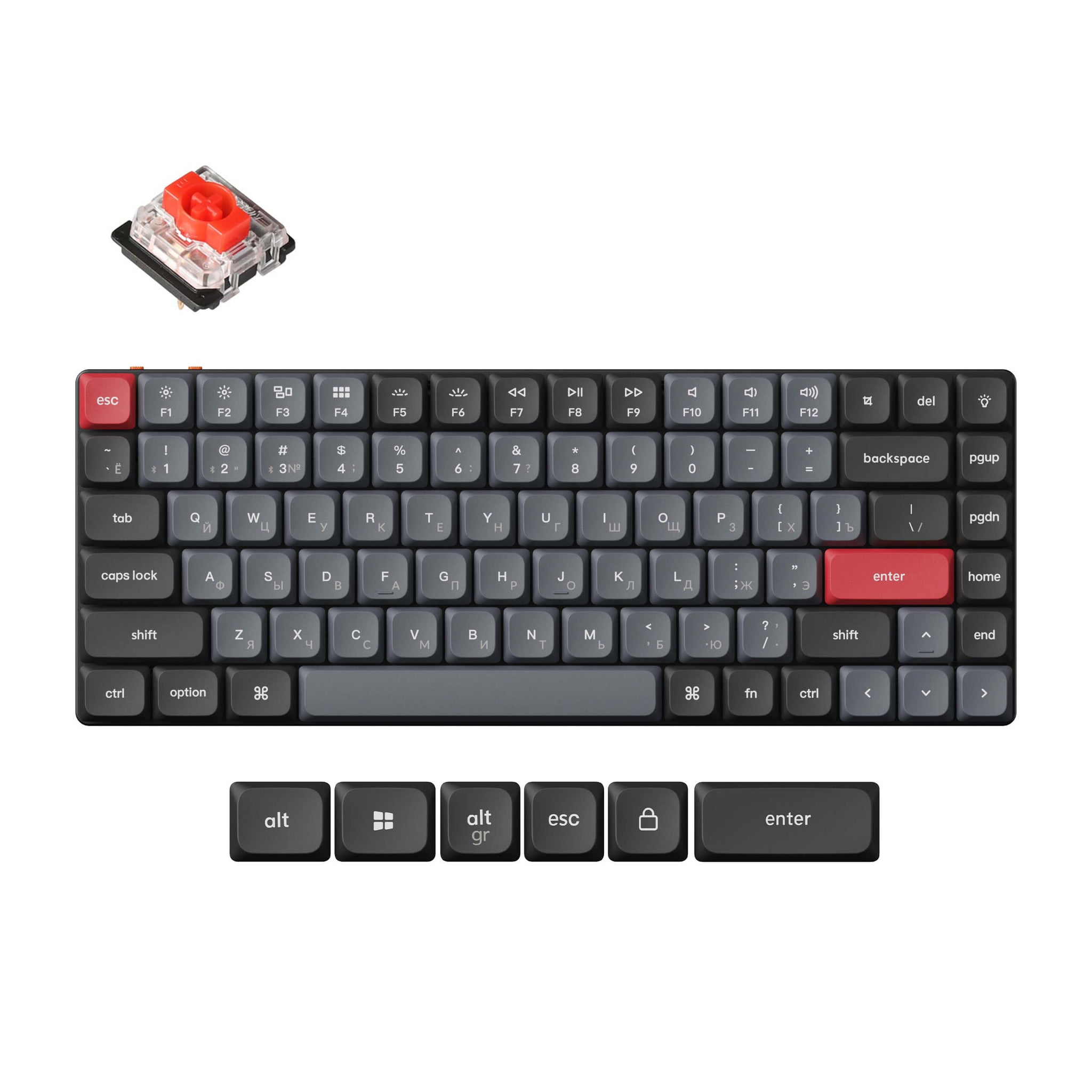 Keychron K3 Pro QMK/VIA Draadloos Aangepast Mechanisch Toetsenbord (Russisch RU Indeling)