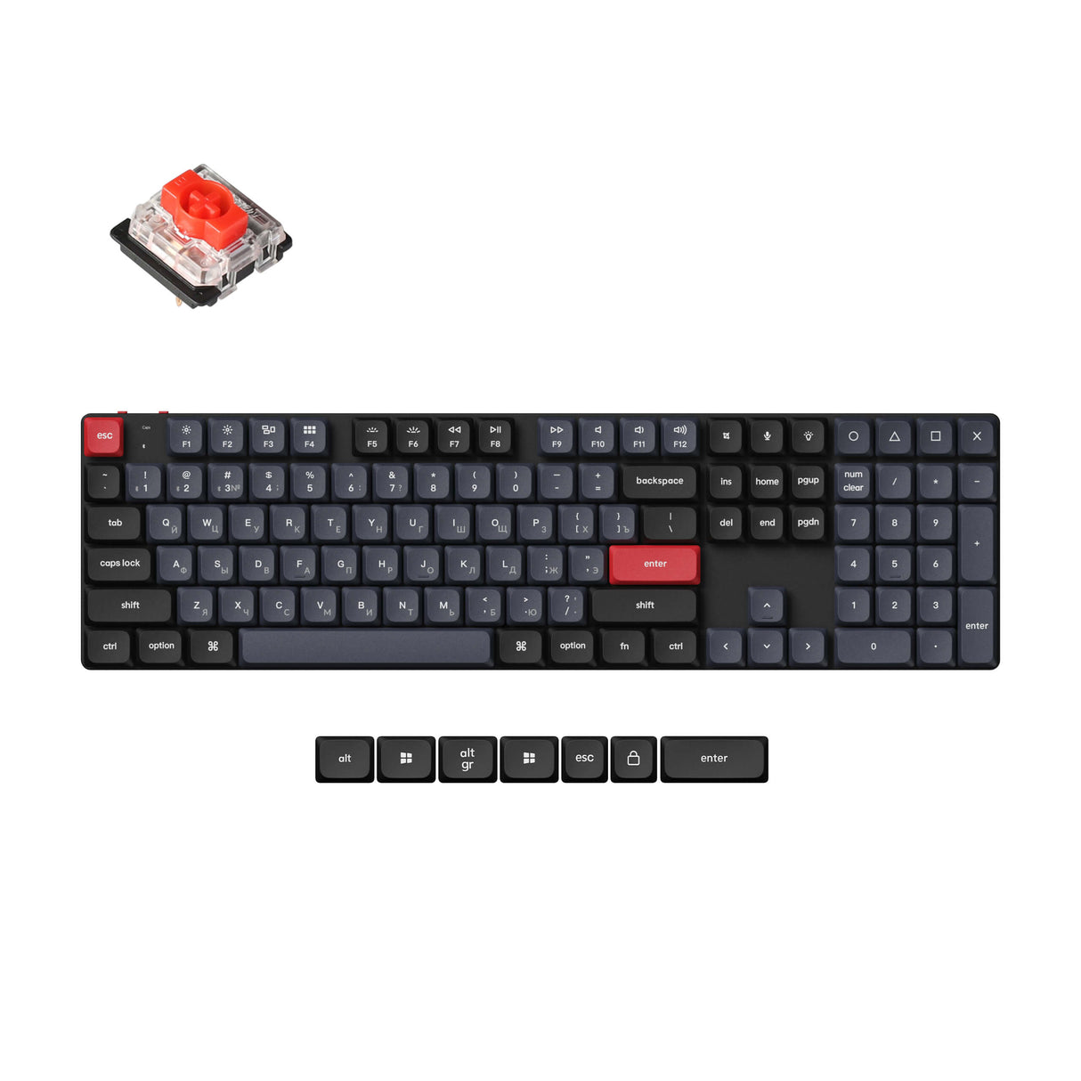 Keychron K5 Pro QMK/VIA Draadloos Aangepast Mechanisch Toetsenbord (Russisch RU Indeling)
