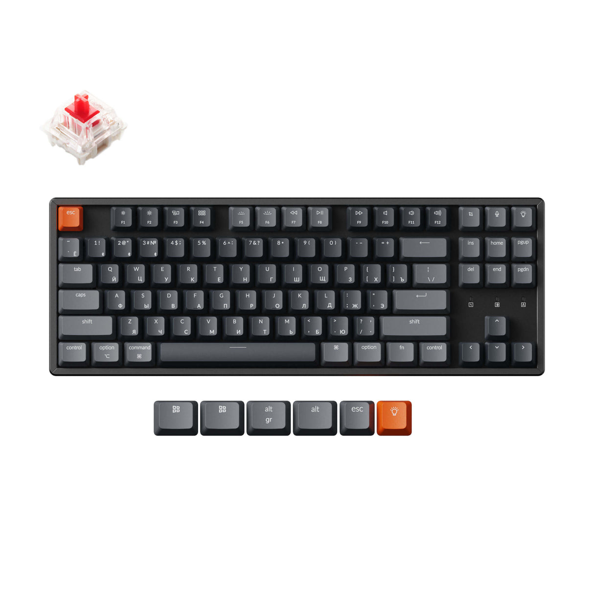 Keychron K8 Draadloos Mechanisch Toetsenbord (Russisch RU Indeling)