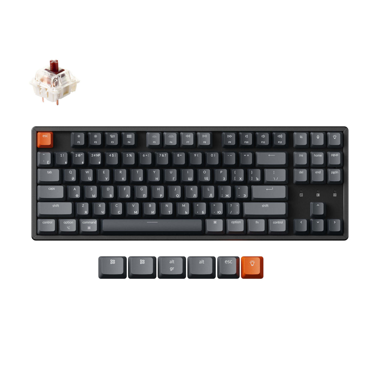 Keychron K8 Draadloos Mechanisch Toetsenbord (Russisch RU Indeling)