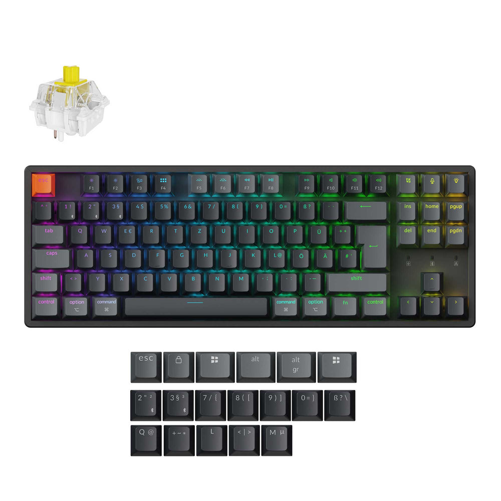Keychron K8 QMK Draadloos Mechanisch Toetsenbord ISO-indeling - Versie 2