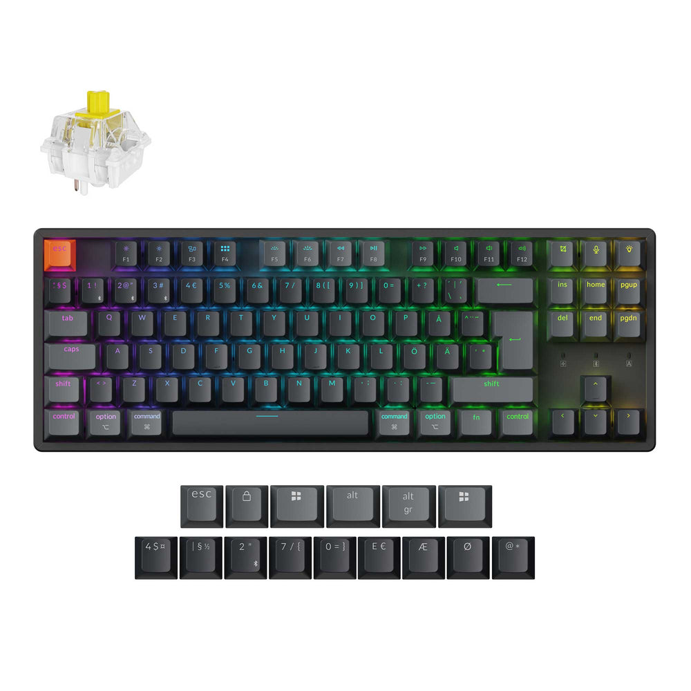 Keychron K8 QMK Draadloos Mechanisch Toetsenbord ISO-indeling - Versie 2