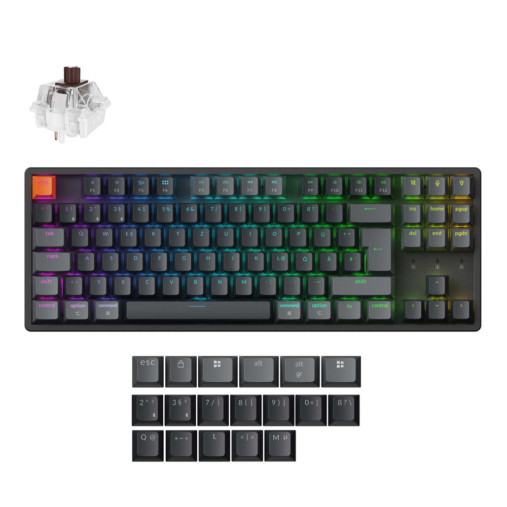 Keychron K8 QMK Draadloos Mechanisch Toetsenbord ISO-indeling - Versie 2