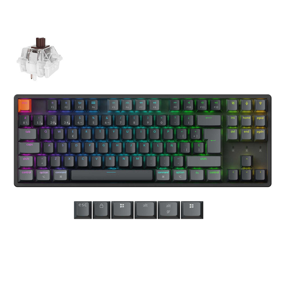 Keychron K8 QMK Draadloos Mechanisch Toetsenbord ISO-indeling - Versie 2