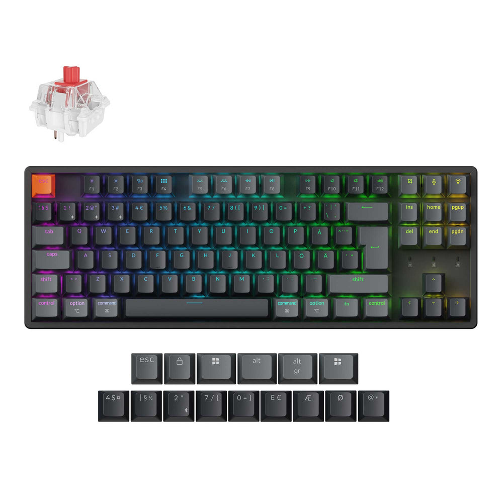 Keychron K8 QMK Draadloos Mechanisch Toetsenbord ISO-indeling - Versie 2