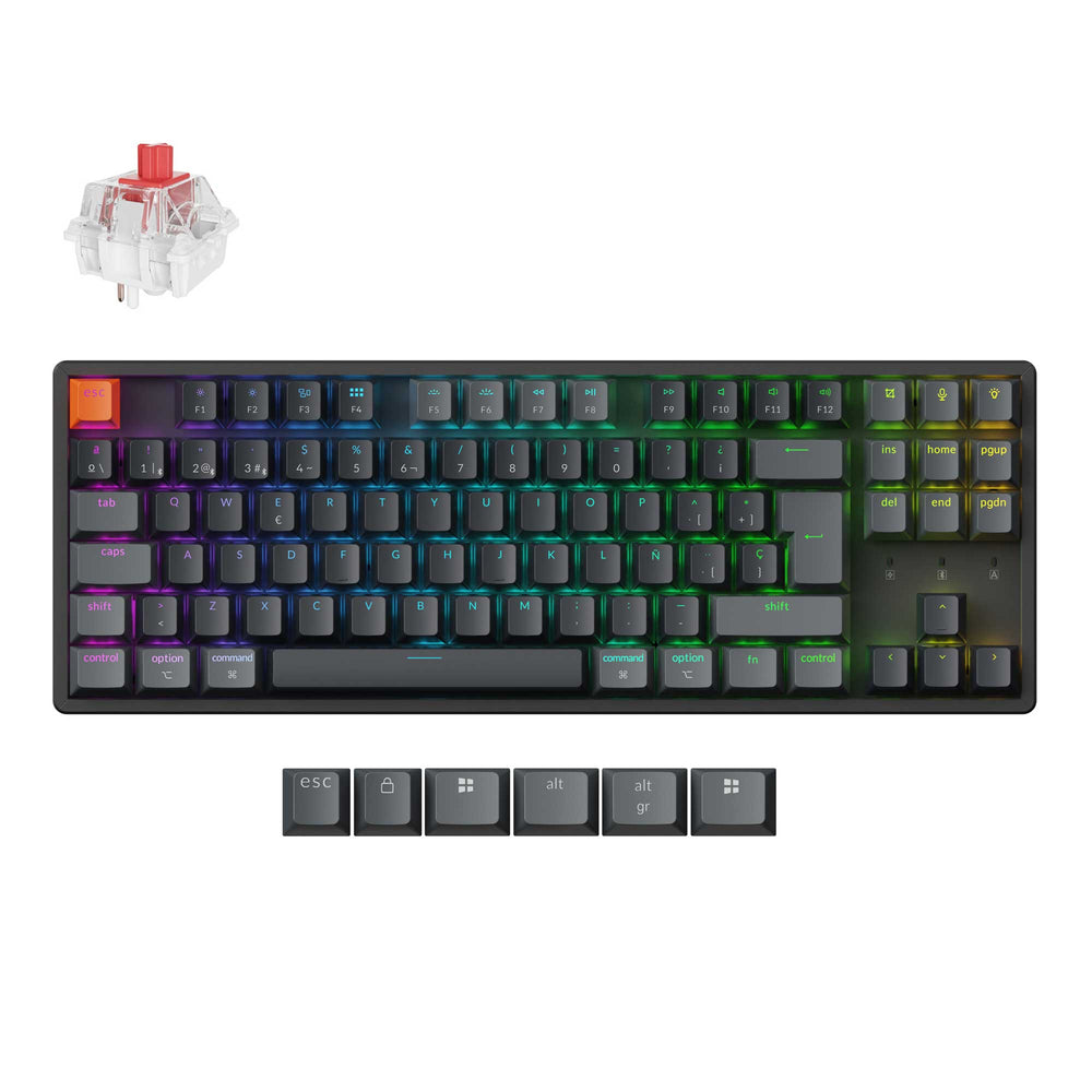 Keychron K8 QMK Draadloos Mechanisch Toetsenbord ISO-indeling - Versie 2