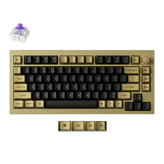 Keychron Q1 HE QMK Draadloos Aangepast Toetsenbord - Koper Editie (US ANSI Indeling)