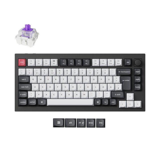 Keychron Q1 HE QMK Draadloos Aangepast Toetsenbord ISO-indeling Collectie