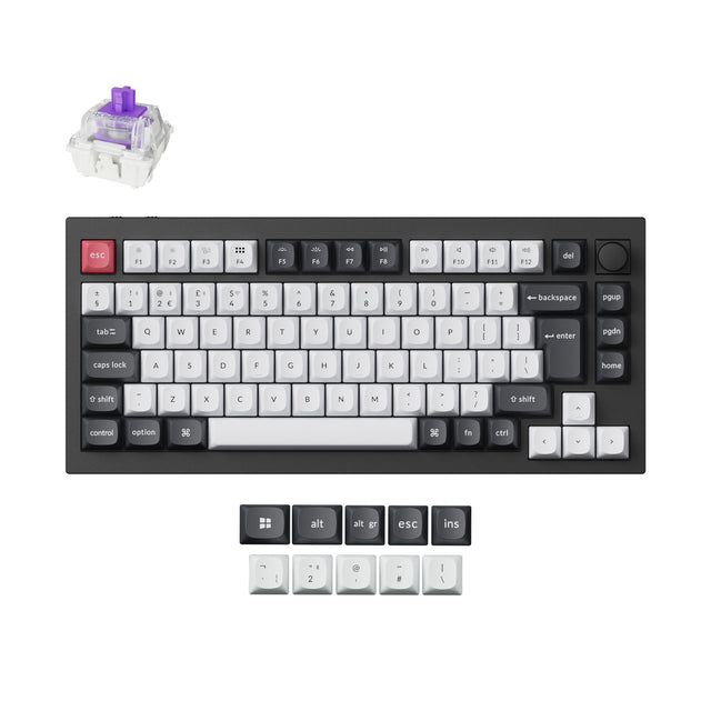 Keychron Q1 HE QMK Draadloos Aangepast Toetsenbord ISO-indeling Collectie