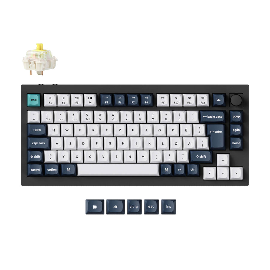 Keychron Q1 Max QMK/VIA Draadloos Aangepast Mechanisch Toetsenbord ISO-indeling Collectie