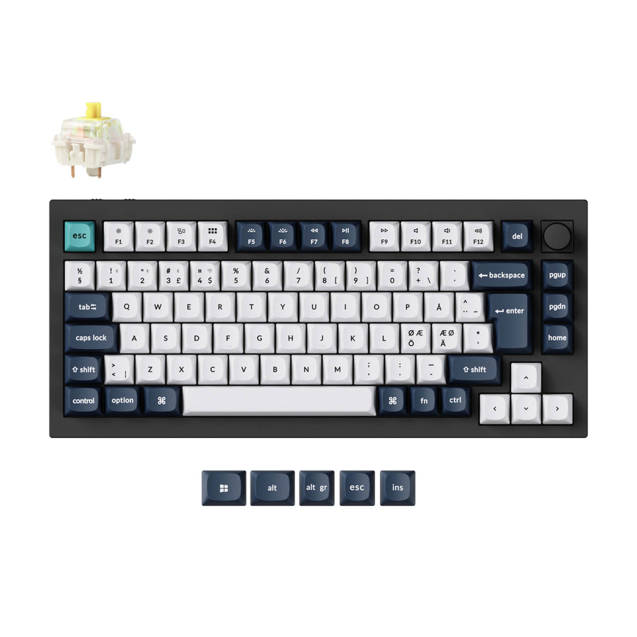Keychron Q1 Max QMK/VIA Draadloos Aangepast Mechanisch Toetsenbord ISO-indeling Collectie