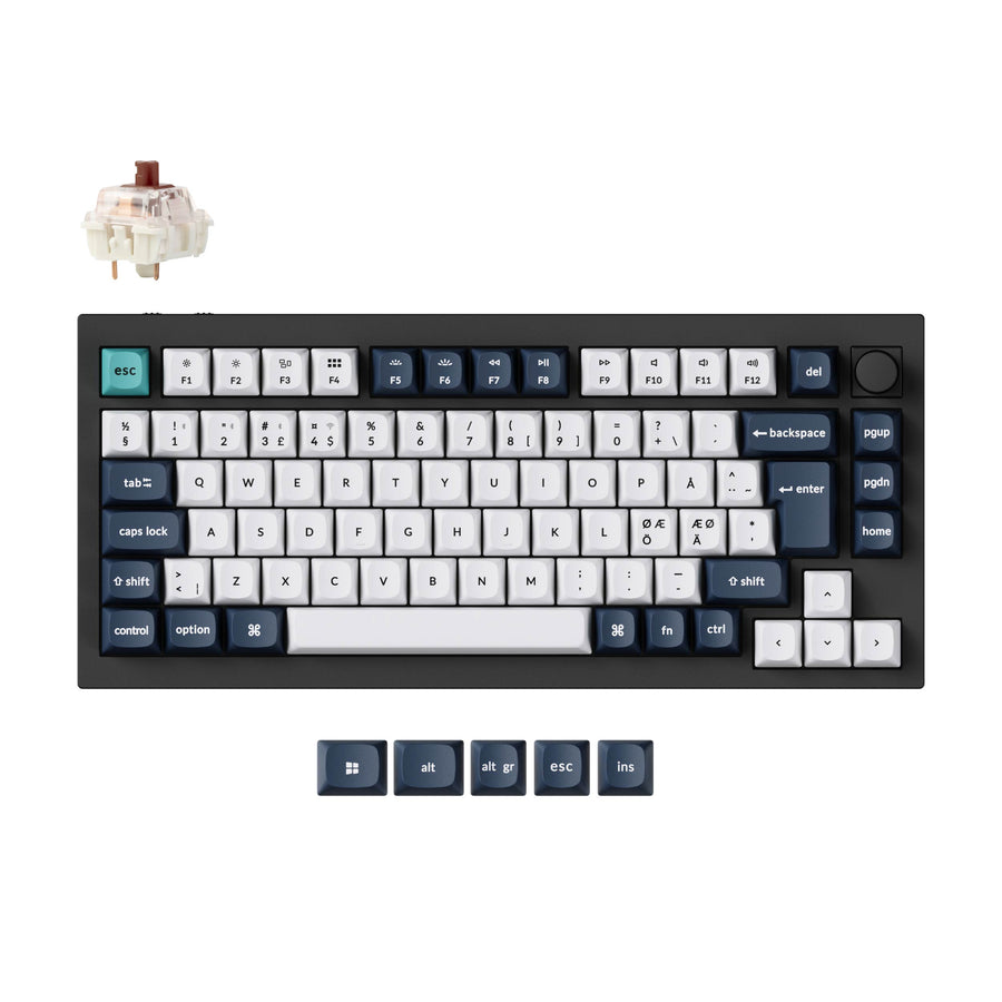 Keychron Q1 Max QMK/VIA Draadloos Aangepast Mechanisch Toetsenbord ISO-indeling Collectie