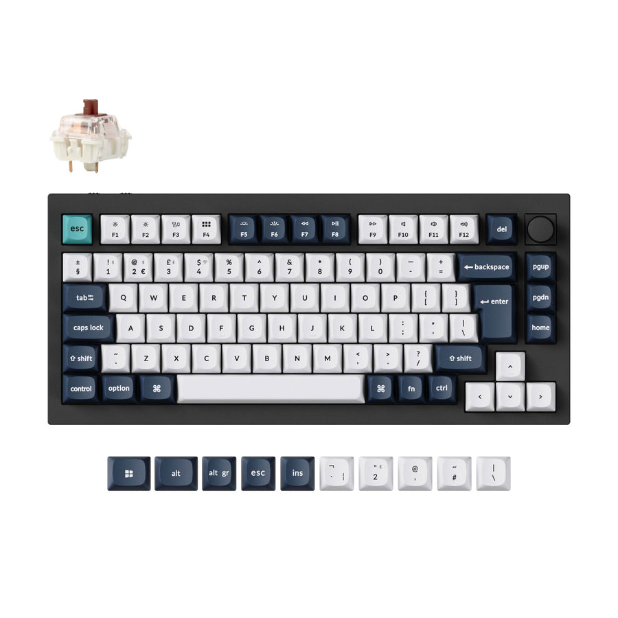 Keychron Q1 Max QMK/VIA Draadloos Aangepast Mechanisch Toetsenbord ISO-indeling Collectie